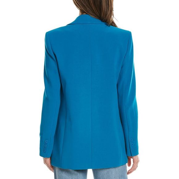 Alice + Olivia Boyfriend Blazer, Teal Blue, Size 0 - Picture 3 of 12